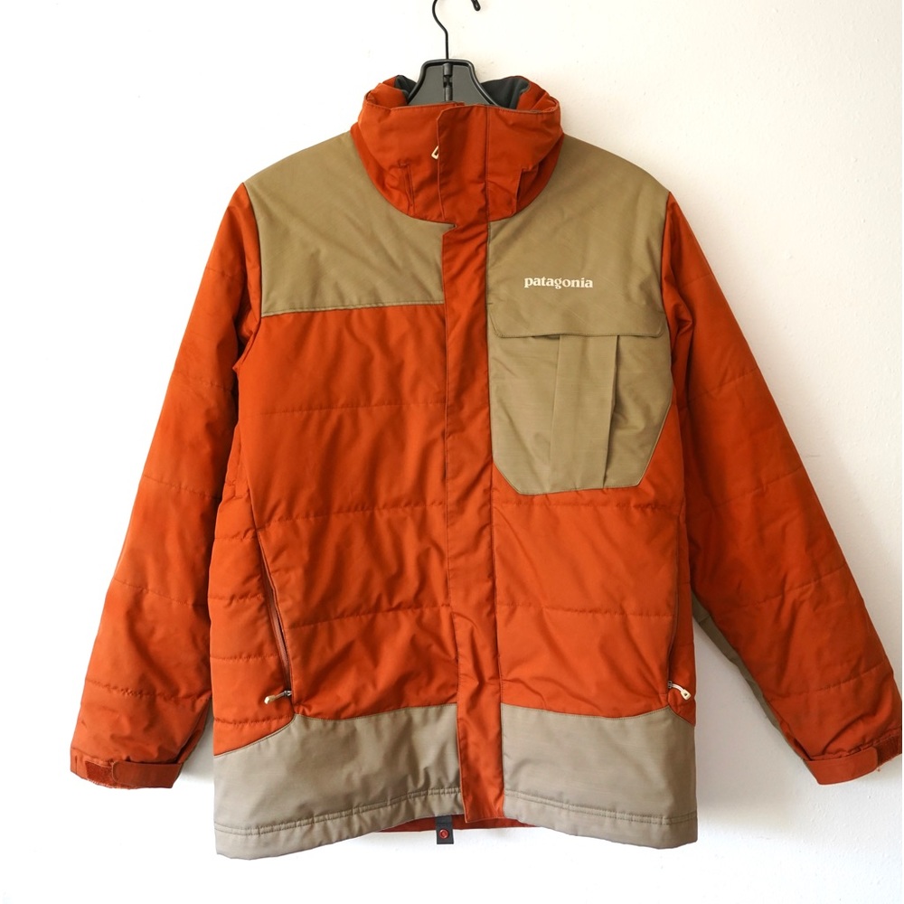 Patagonia Rubicon Rider Insulated Jacket Men’s Size M Orange Beige Recco